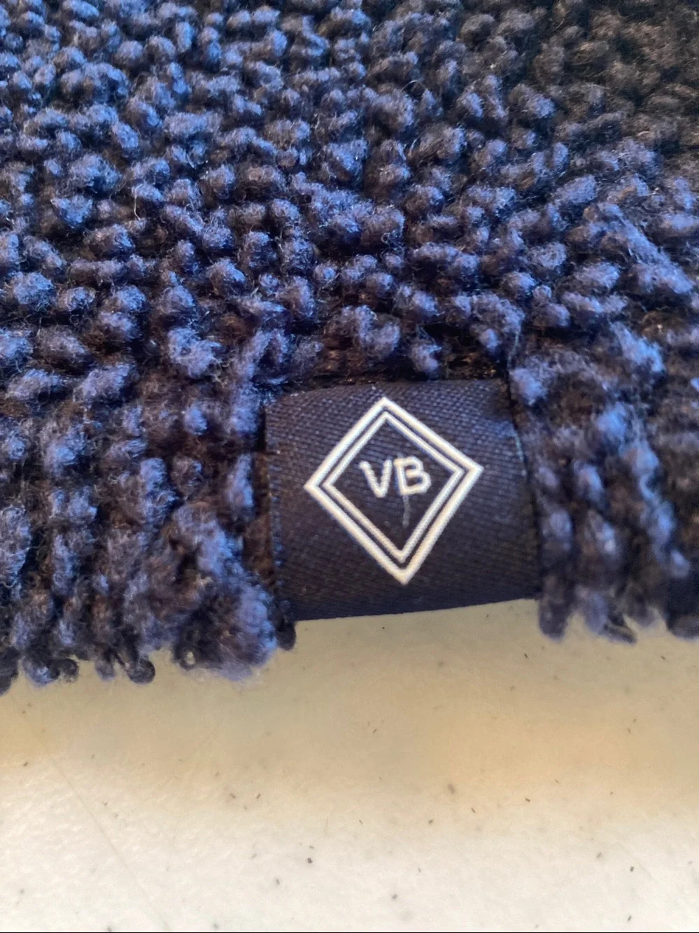 Vera Bradley Navy Sherpa Pullover with Teal Paisley Yoke - Picture 8 of 9